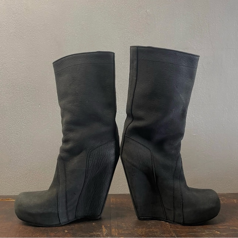 Rick Owens Wedge Boots, Size 37